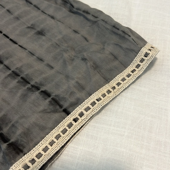 ZLEurope Shibari Tunic Dress Gray Black Tie Dye Coral Tassel Boho Cover Up Small - Picture 13 of 15